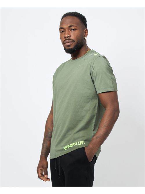Crewneck T-shirt Disclaimer in cotton DISCLAIMER | DS54858VERDE SALVIA